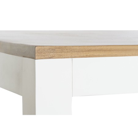 Table de Salle à Manger DKD Home Decor Blanc Marron Bois d'acacia Boi