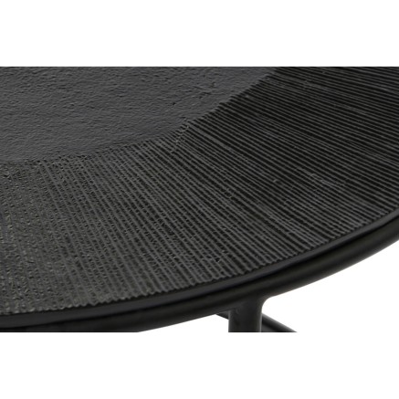 Set of 2 tables DKD Home Decor Black Metal Aluminium 76 x 76 x 44 cm 2