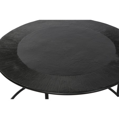 Satz mit 2 Tischen DKD Home Decor Schwarz Metall Aluminium 76 x 76 x 4