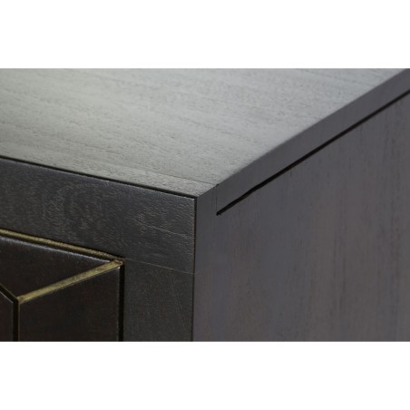 Buffet DKD Home Decor Noir Doré Brun foncé Métal Acacia 160 x 40 x