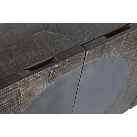 Buffet DKD Home Decor Brun foncé Gris foncé Métal Bois de manguier