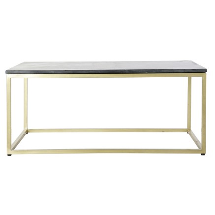Table Basse DKD Home Decor Noir Doré Marbre Fer 100 x 61 x 43 cm 2