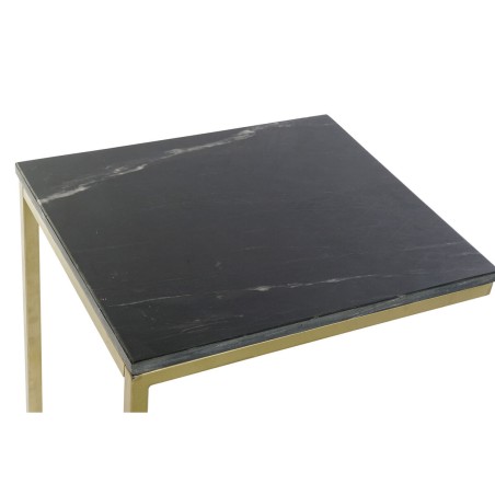 Mesa auxiliar DKD Home Decor 40 x 46 x 65 cm Negro Dorado Mármol Hier