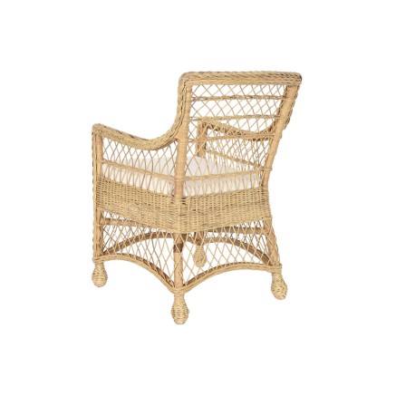 Leunstoel DKD Home Decor Wit Natuurlijk 56 x 63 x 86 cm 2