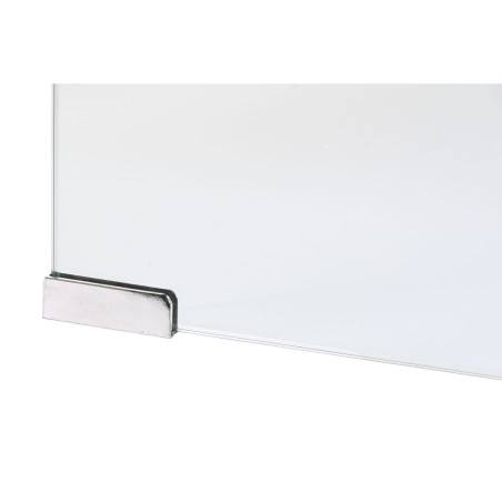 Mesita de Noche DKD Home Decor Blanco Transparente Cristal Madera MDF