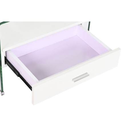 Nightstand DKD Home Decor White Transparent Crystal MDF Wood 50 x 40 x