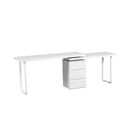 Escritorio DKD Home Decor 150 x 120 x 75 cm Natural Metal Blanco Mader 2