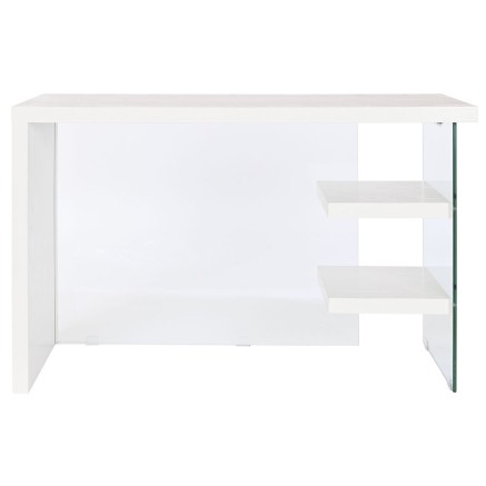 Escritorio DKD Home Decor Blanco Transparente Cristal Madera MDF 120 x 2