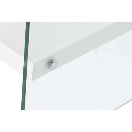 Desk DKD Home Decor White Transparent Crystal MDF Wood 120 x 50 x 76 c
