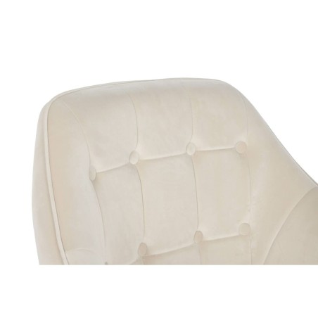 Siège DKD Home Decor Crème Doré Métal 74 x 74 x 90 cm