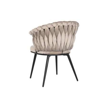Stoel DKD Home Decor Zwart Beige 60 x 66 x 84 cm 66 x 60 x 84 cm