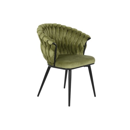 Stoel DKD Home Decor Zwart Groen Polyester Fluweel Metaal 66 x 60 x 84
