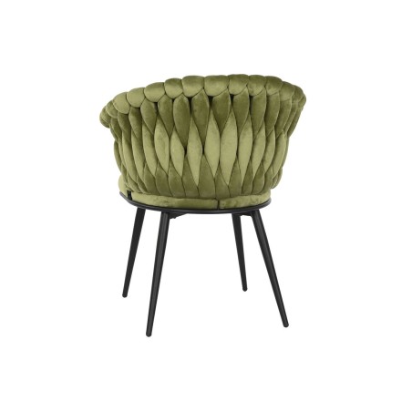 Stoel DKD Home Decor Zwart Groen Polyester Fluweel Metaal 66 x 60 x 84