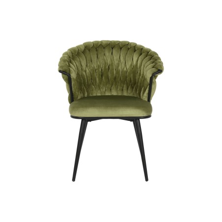 Stoel DKD Home Decor Zwart Groen Polyester Fluweel Metaal 66 x 60 x 84