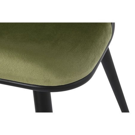 Stoel DKD Home Decor Zwart Groen Polyester Fluweel Metaal 66 x 60 x 84