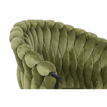 Stoel DKD Home Decor Zwart Groen Polyester Fluweel Metaal 66 x 60 x 84