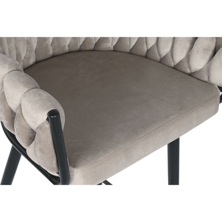 Stool DKD Home Decor Black Beige Metal 61 x 52 x 101 cm 2