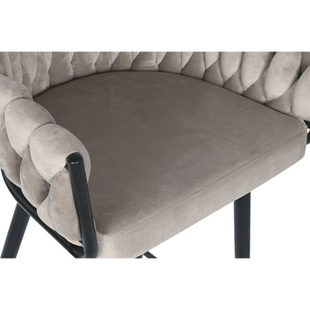 Sgabello DKD Home Decor Nero Beige Metallo 61 x 52 x 101 cm