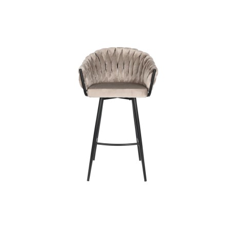 Sgabello DKD Home Decor Nero Beige Metallo 61 x 52 x 101 cm