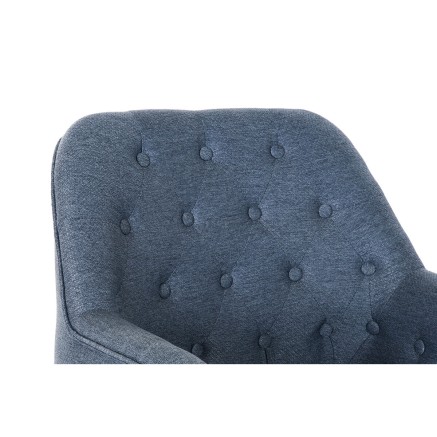 Sillón DKD Home Decor Azul Negro Metal 65 x 73 x 79,5 cm 2