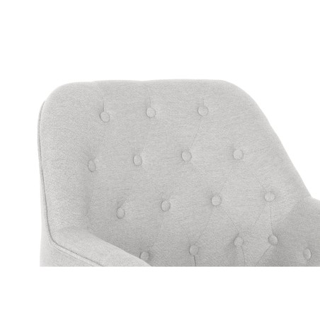 Leunstoel DKD Home Decor Zwart Beige Metaal 65 x 73 x 79,5 cm