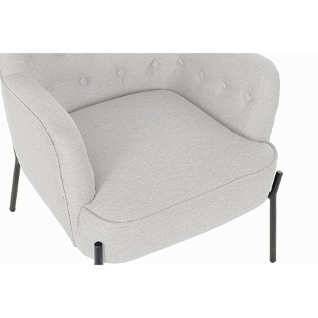 Leunstoel DKD Home Decor Zwart Beige Metaal 65 x 73 x 79,5 cm