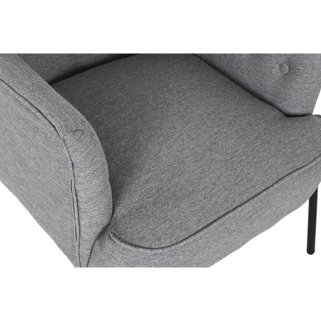 Leunstoel DKD Home Decor Grijs Metaal 65 x 73 x 79,5 cm