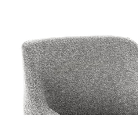Leunstoel DKD Home Decor Zwart Lichtgrijs Metaal 66 x 62 x 76,5 cm