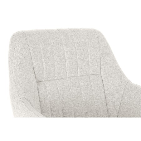 Silla DKD Home Decor Beige Poliéster Metal 59,5 x 60,5 x 78 cm