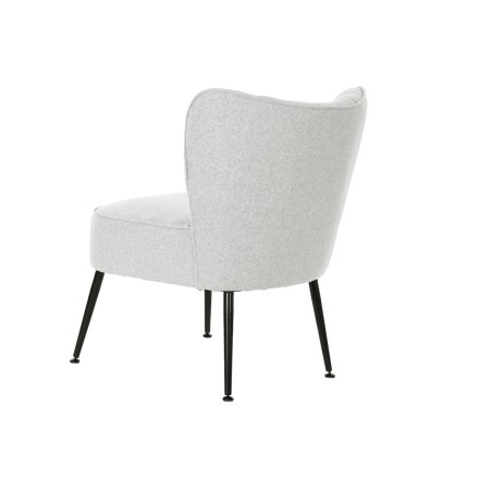 Leunstoel DKD Home Decor Zwart Beige Greige Metaal 55 x 64 x 72,5 cm
