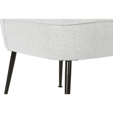 Leunstoel DKD Home Decor Zwart Beige Greige Metaal 55 x 64 x 72,5 cm
