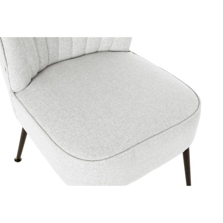 Leunstoel DKD Home Decor Zwart Beige Greige Metaal 55 x 64 x 72,5 cm