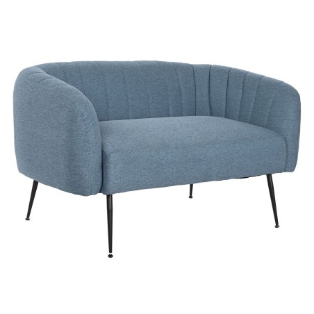 Divano DKD Home Decor Azzurro Nero Schiuma Legno Metallo Velluto Scand