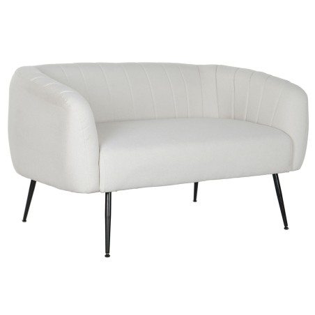 Divano DKD Home Decor Nero Greige Schiuma Legno Metallo Velluto Scandi