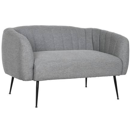 Sofa DKD Home Decor Zwart Grijs Schuim Hout Metaal Fluweel Scandi 129