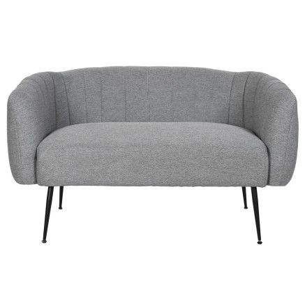 Sofá DKD Home Decor Negro Gris Espuma Madera Metal Terciopelo Scandi 2