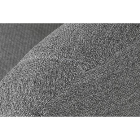 Sofa DKD Home Decor Black Grey Foam Wood Metal Velvet Scandi 129 x 75