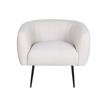 Fauteuil DKD Home Decor Noir Beige Doré Mousse Bois Métal 81 x 75 x