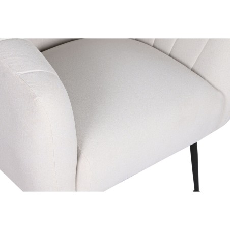 Fauteuil DKD Home Decor Noir Beige Doré Mousse Bois Métal 81 x 75 x