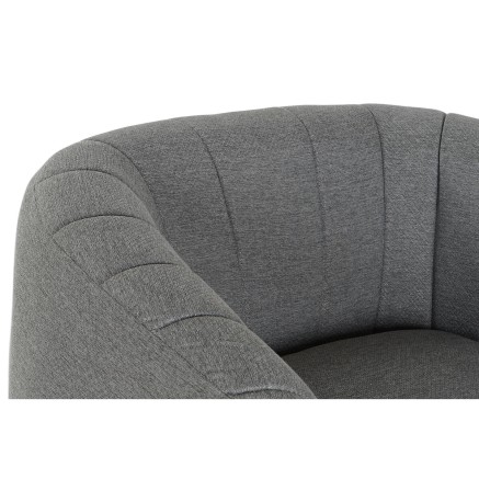 Poltrona DKD Home Decor Nero Grigio Schiuma Legno Metallo 81 x 75 x 73 2