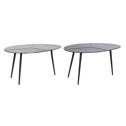 Table d'appoint DKD Home Decor Noir Doré Aluminium Laiton 78 x 45 x 4