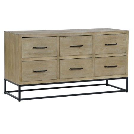 Dientafel DKD Home Decor Zwart Natuurlijk Metaal Hout MDF 120 x 40 x 6