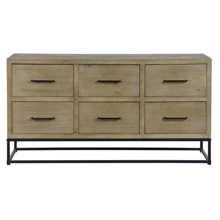 Dientafel DKD Home Decor Zwart Natuurlijk Metaal Hout MDF 120 x 40 x 6
