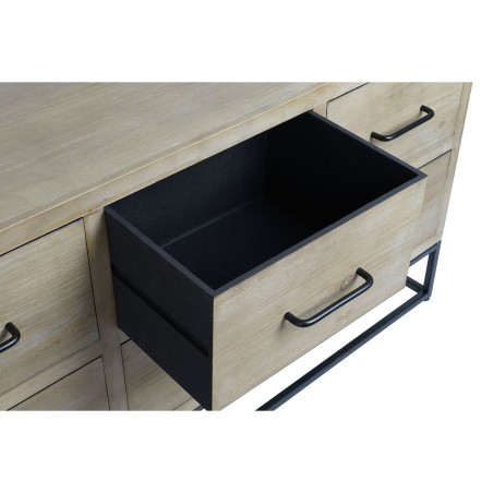 Dientafel DKD Home Decor Zwart Natuurlijk Metaal Hout MDF 120 x 40 x 6