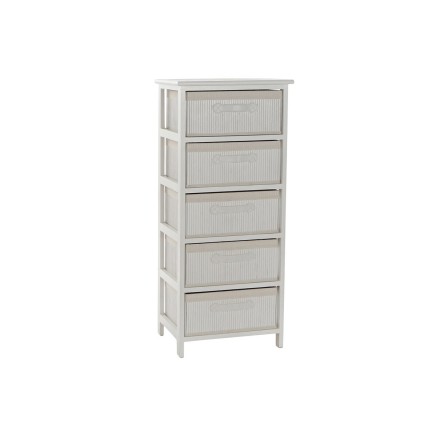 Cajonera DKD Home Decor Blanco Bambú Madera de Paulonia 42 x 32 x 98