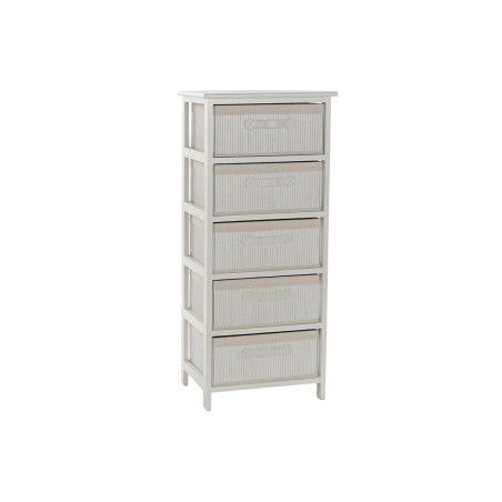Cajonera DKD Home Decor Blanco Bambú Madera de Paulonia 42 x 32 x 98
