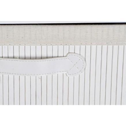 Cajonera DKD Home Decor Blanco Bambú Madera de Paulonia 42 x 32 x 98 2