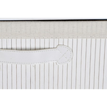 Schubladenschrank DKD Home Decor Weiß Bambus Paulonia-Holz 42 x 32 x