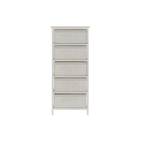 Cajonera DKD Home Decor Blanco Bambú Madera de Paulonia 42 x 32 x 98