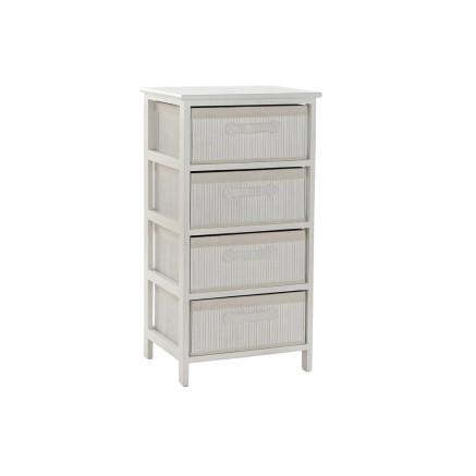 Cajonera DKD Home Decor Blanco Bambú Madera de Paulonia 42 x 32 x 81